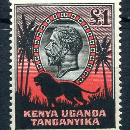 Kenya Uganda & Tanganyika 1935/37 £1 black & red ...