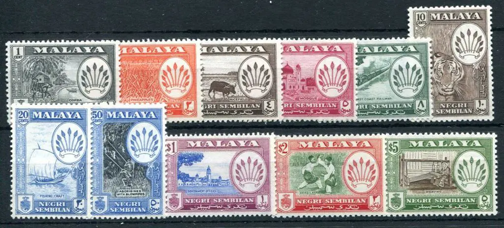 Malaysia-Negri Sembilan 1957 Pictorials set to $5. ... Image 1++