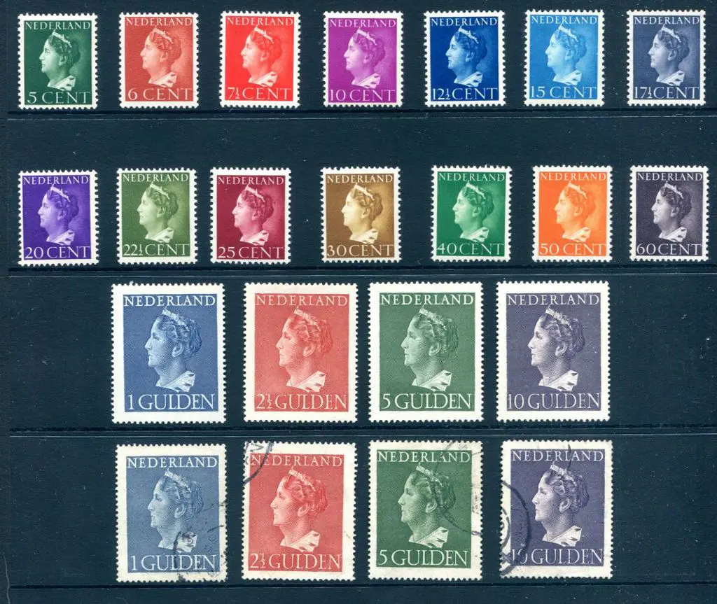 Netherlands 1940/47 5c to 10G Queen Wilhelmina ... Image 1++