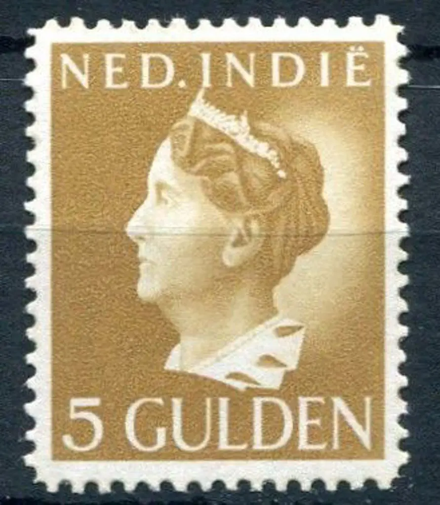 Netherlands Indies 1941 5g yellow-brown, no wmk. ... Image 1++