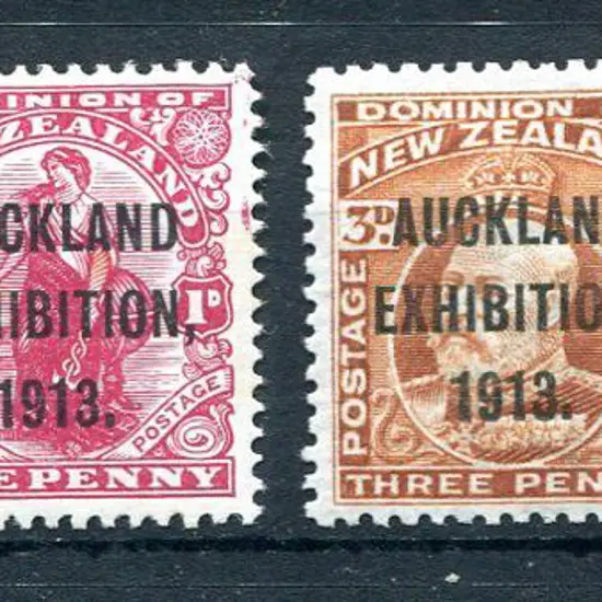 New Zealand 1913 Auckland Exhibition set of 4. A ...