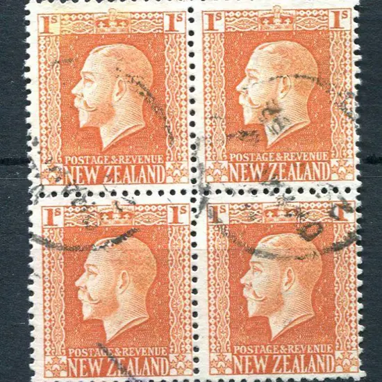 New Zealand 1915/30 1/- orange-brown shade. Fine ...