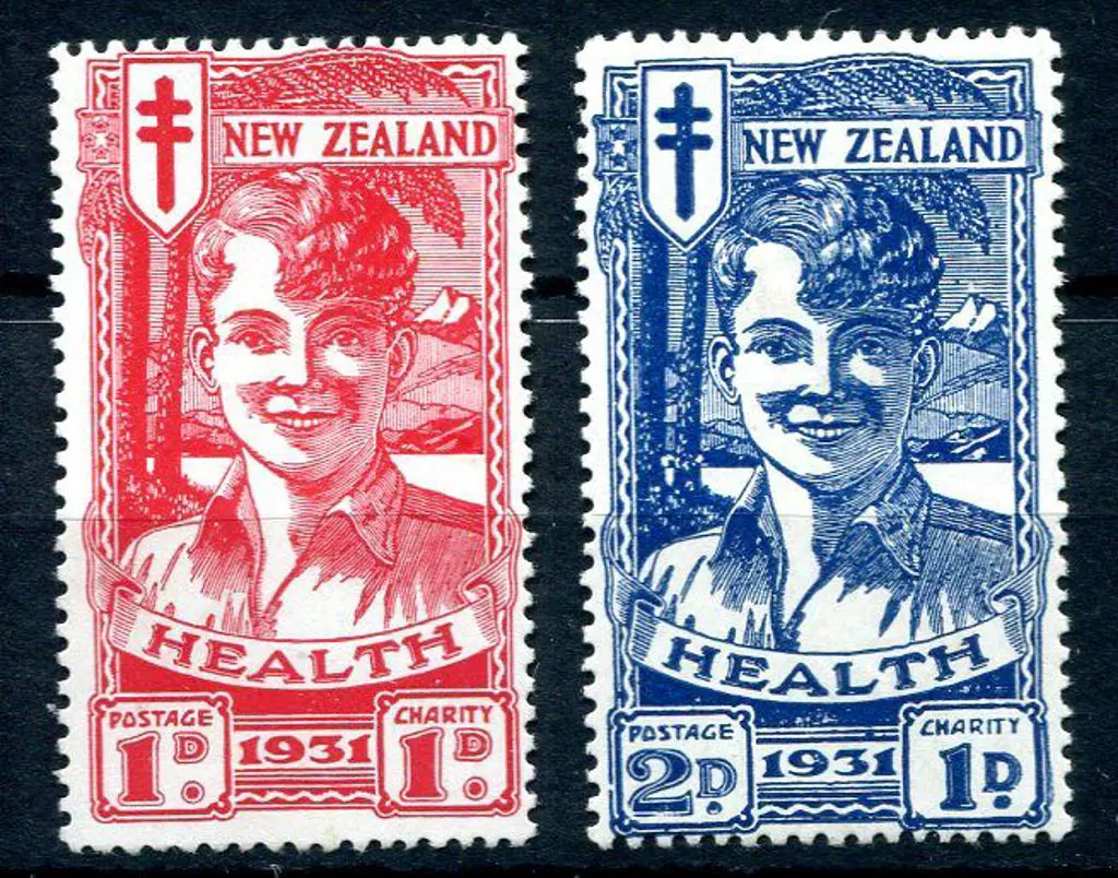 New Zealand 1931 1d & 2d "Smiling Boys" Health ... Image 1++