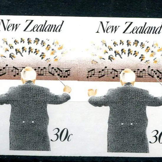 New Zealand 1986 30c Music imperforate horizontal ...