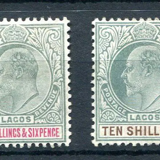 Nigeria-Lagos 1904/06 2/6d green & carmine KEVII, ...
