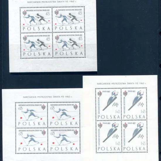 Poland 1962 Ski Championships set 40g-1z50 in 3 ...