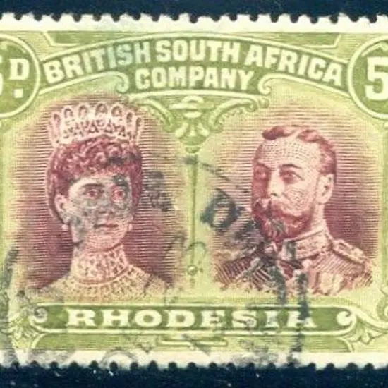 Rhodesia 1910/13 5d lake-brown & green, perf.14. ...