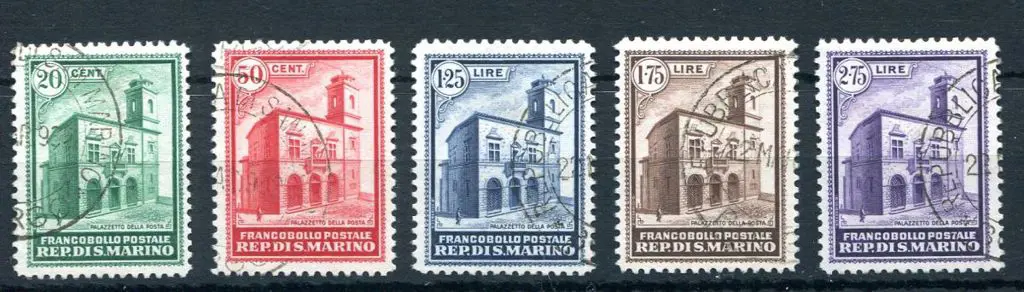 San Marino 1932 New Post Office set of 5. Fine ... Image 1++