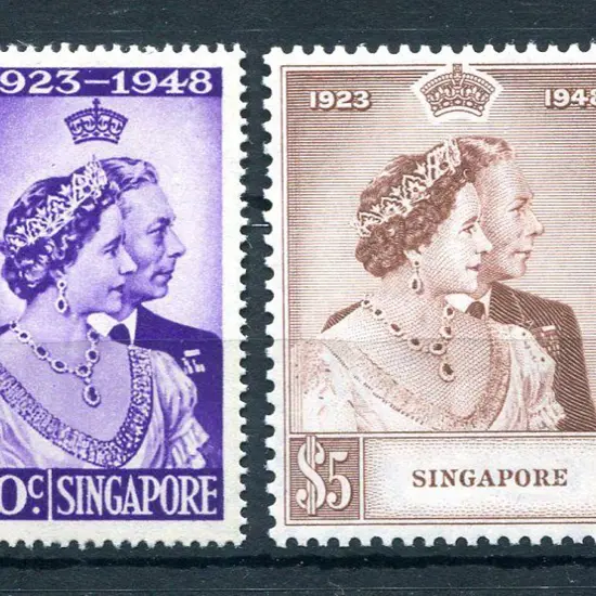 Singapore 1948 RSW pair. Fresh MUH. SG 31/32, Cat. ...