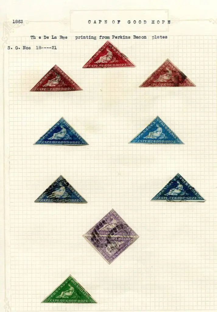 South Africa - Cape of Good Hope 1863/64 1d in 3 ... Image 1++