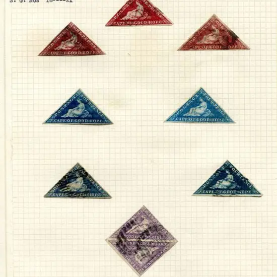 South Africa - Cape of Good Hope 1863/64 1d in 3 ...