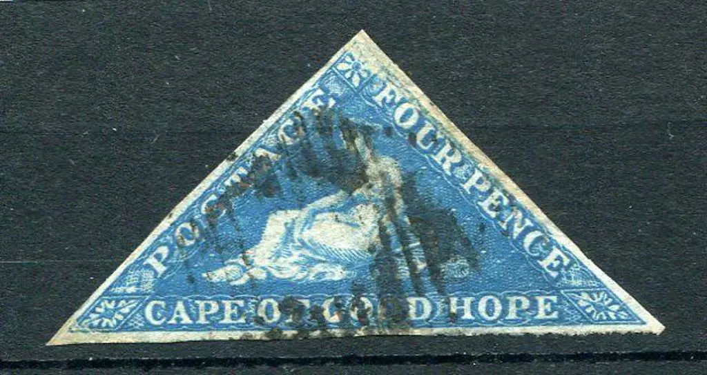 South Africa - Cape of Good Hope 1864 4d blue. ... Image 1++