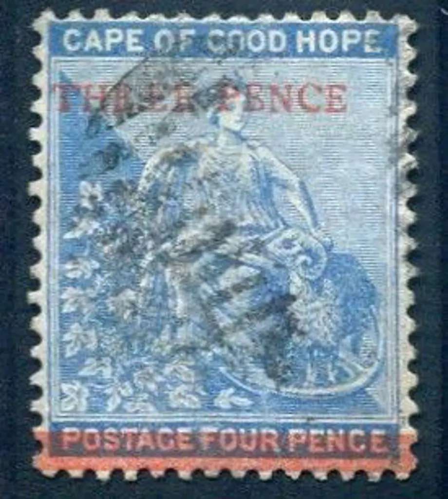 South Africa - Cape of Good Hope 1879 4d blue with ... Image 1++