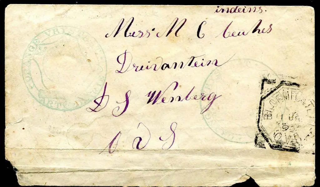 South Africa-Orange Free State 1892 (11th Jan) ... Image 1++