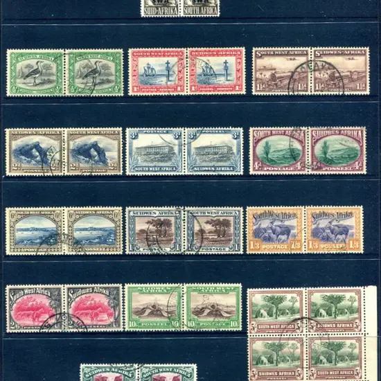 South West Africa 1931 ½d to 20/- defins in F/U ...