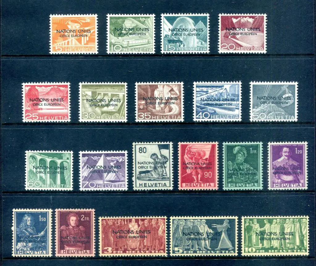 Switzerland 1950 "NATIONS UNIES OFFICE EUROPEEN" ... Image 1++