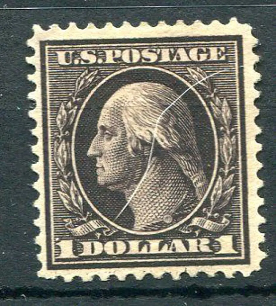 USA 1908/09 $1 violet-brown Washington, perf.12. ... Image 1++