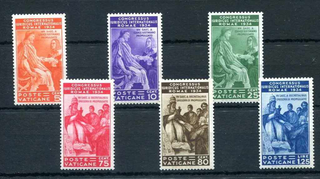 Vatican 1935 Juridical Congress set of 6. Fine ... Image 1++