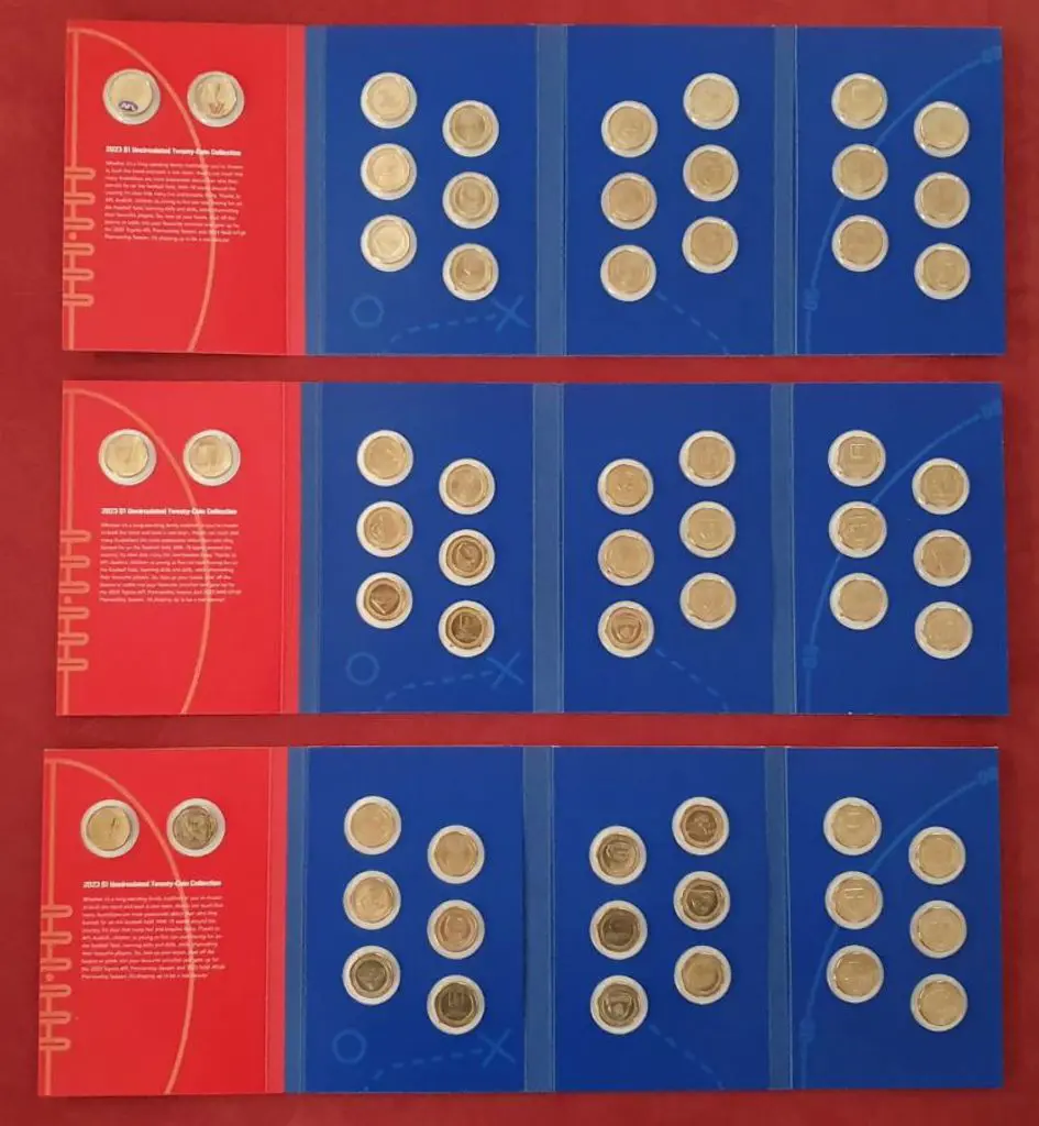 2023 $1 AFL 20 coin collection in Aust Post ... Image 1++