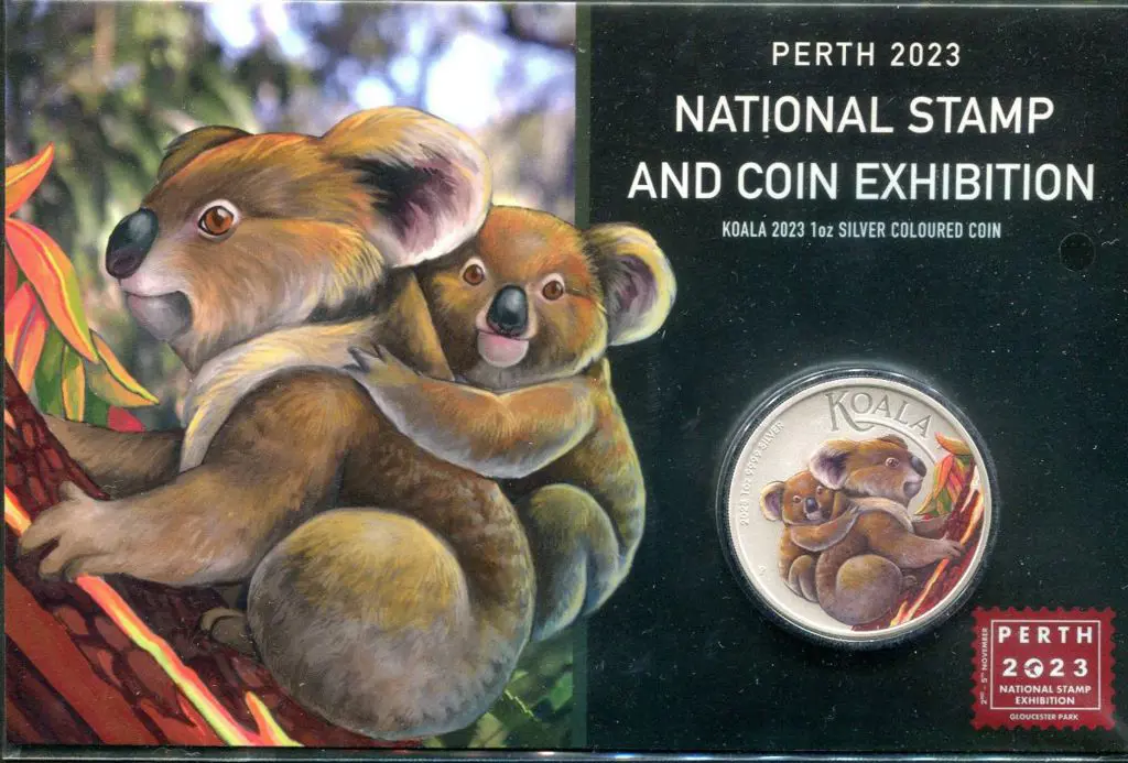 2023 $1 Koala 1oz silver coloured coin with ... Image 1++