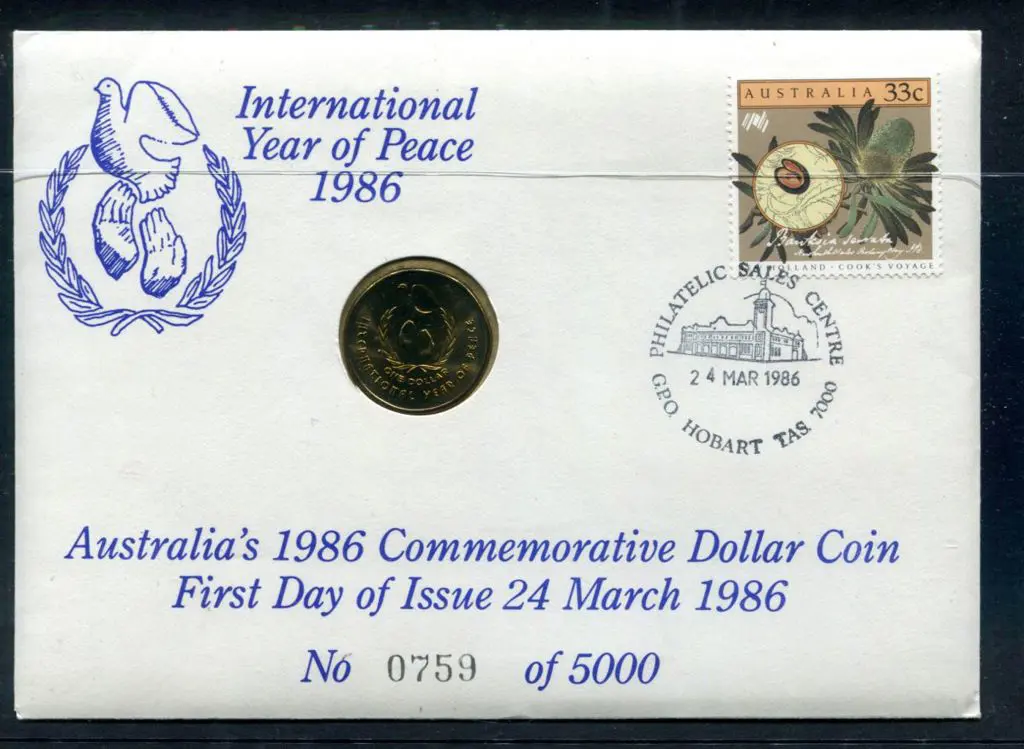 1986 (24th Mar) International Year of Peace PNC ... Image 1++