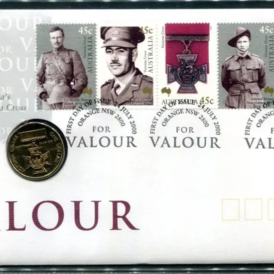 2000 (24th July) Victoria Cross - Valour 45c strip ...