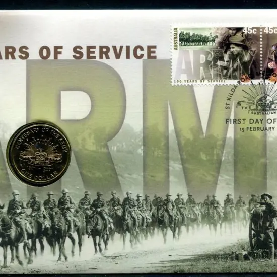 2001 (15th Feb) Army Cent with 45c se-tenant pair ...