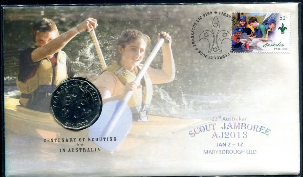 2008 (5th Sept) Scouting Cent with matching stamp ... Image 1++