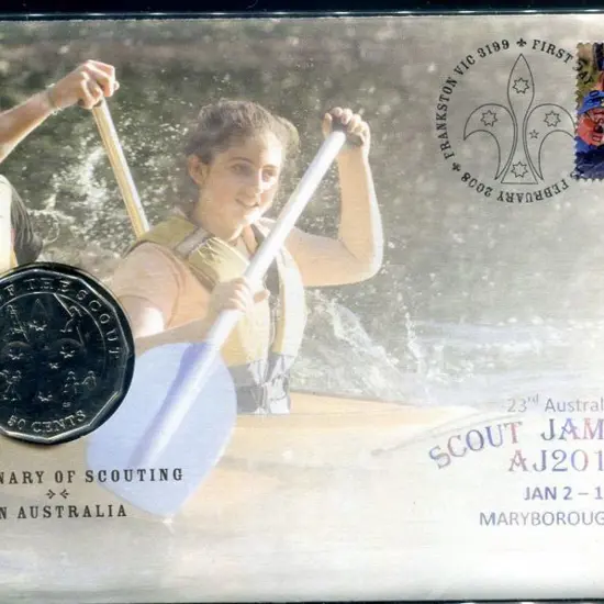 2008 (5th Sept) Scouting Cent with matching stamp ...