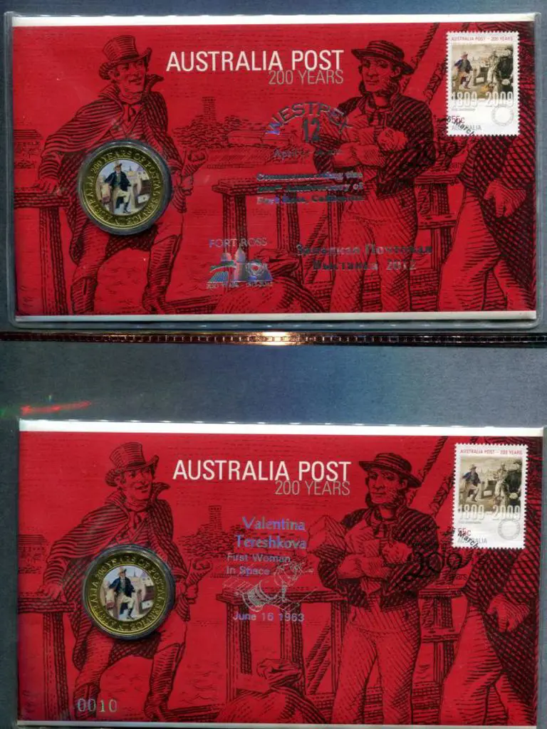 2009 (25th Mar) Aust Post 200 Years with colour $1 ... Image 1++