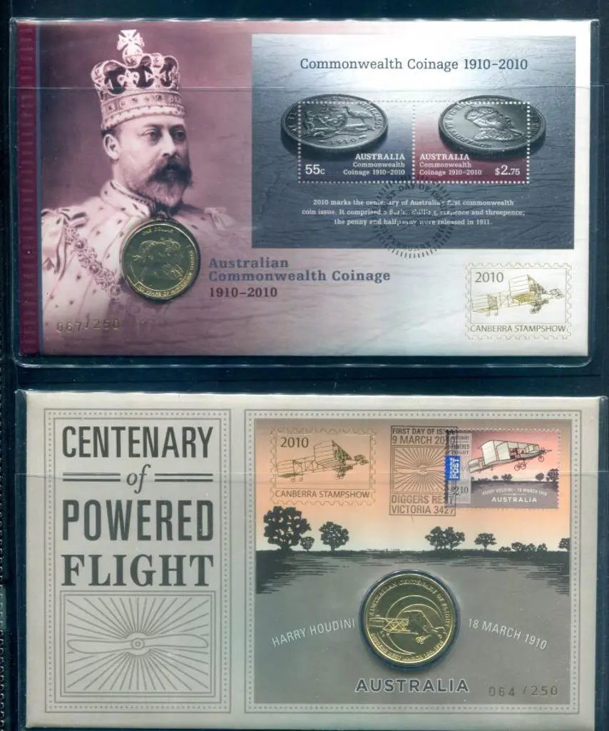 2010 (23rd Feb & 9th Mar) Coinage & Powered Flight ... Image 1++