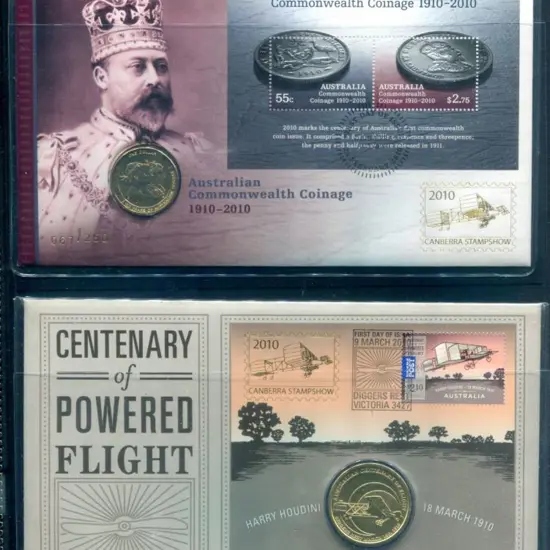 2010 (23rd Feb & 9th Mar) Coinage & Powered Flight ...