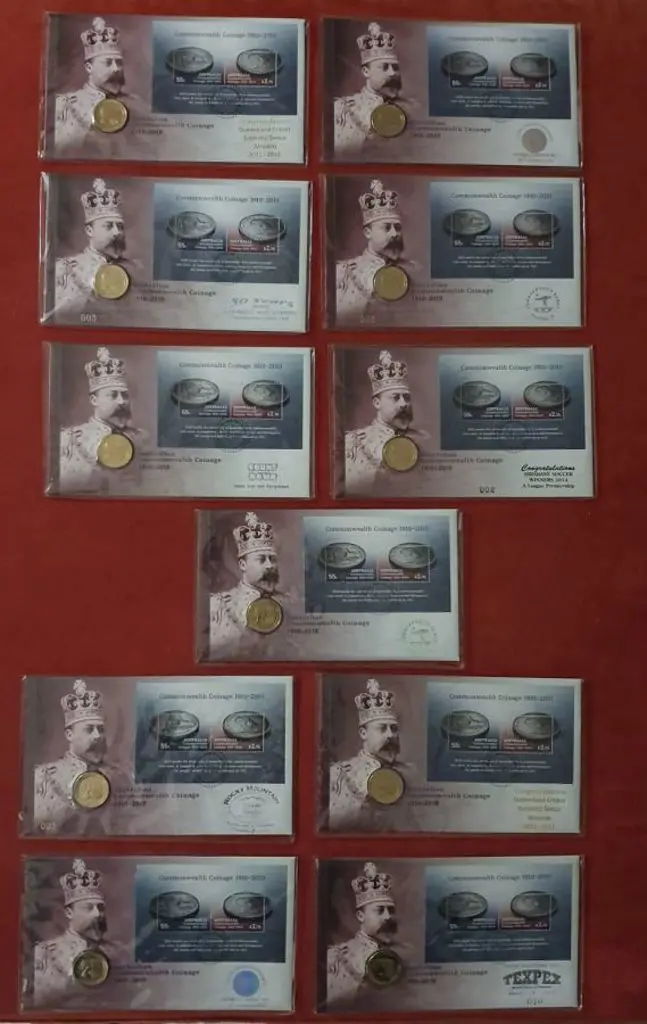 2010 (23rd Feb) Commonwealth Coinage PNC's x 11 ... Image 1++