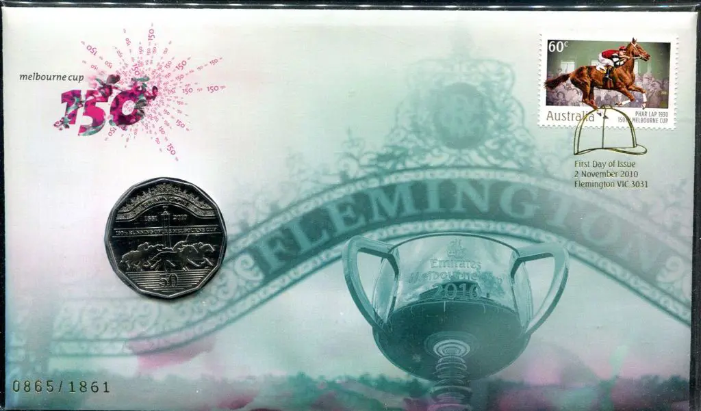 2010 (2nd Nov) 150th Anniv Melbourne Cup 60c ... Image 1++