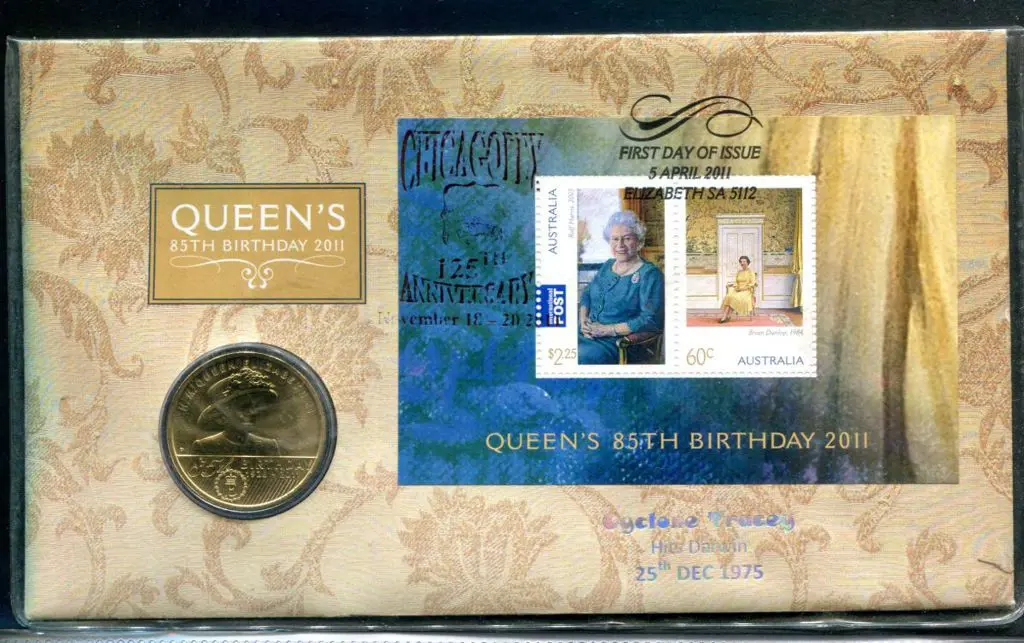 2011 (5th April) QEII 85th B'day M/S & matching $1 ... Image 1++