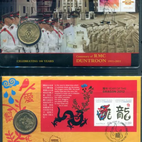 2011 (27th June) Duntroon Cent with tabbed stamp & ...