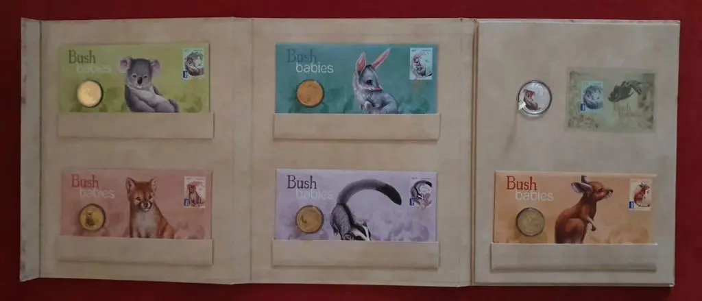2011 Bush Babies set of 5 with gold foiled pmks ... Image 1++