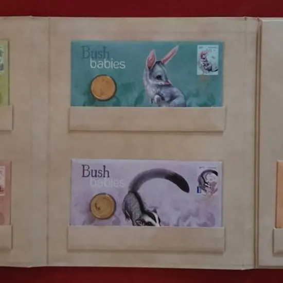 2011 Bush Babies set of 5 with gold foiled pmks ...