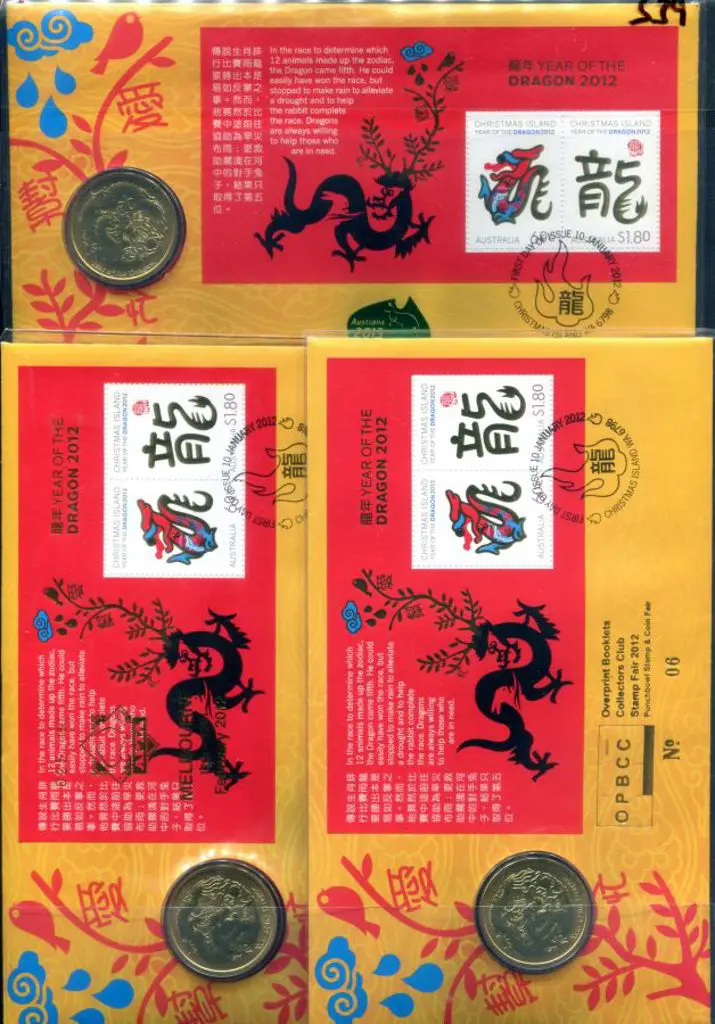 2012 (10th Jan) Christmas Is Year of the Dragon $1 ... Image 1++