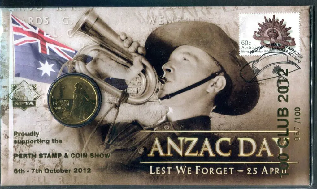2012 (17th April) Anzac Day with 60c Rising Sun ... Image 1++