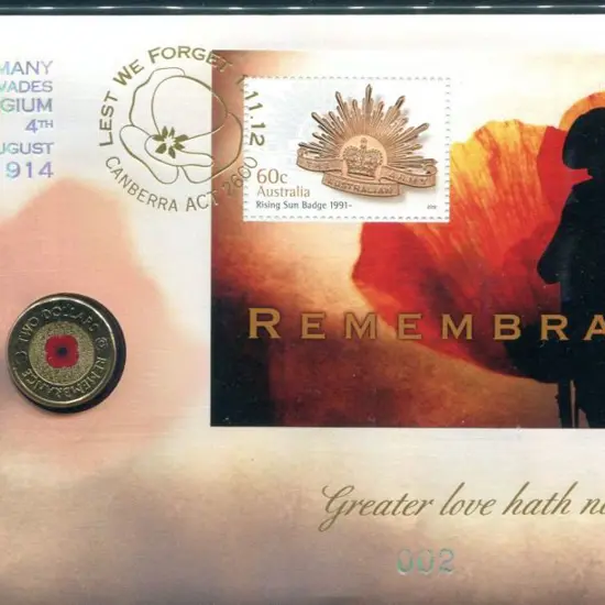 2012 (1st Nov) Remembrance as above but ovptd ...