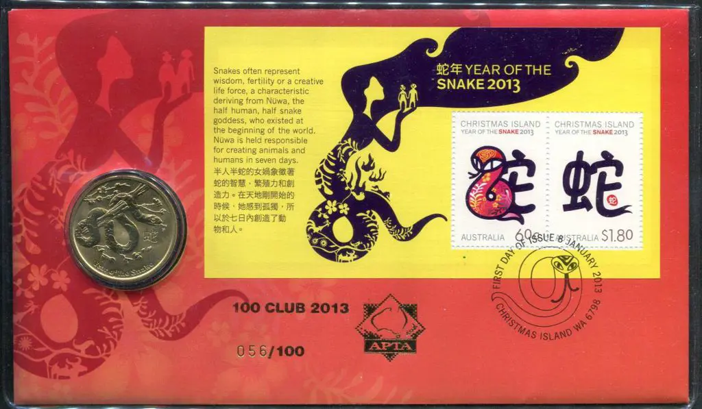 2013 (8th Jan) Year of the Snake with $1 pictorial ... Image 1++