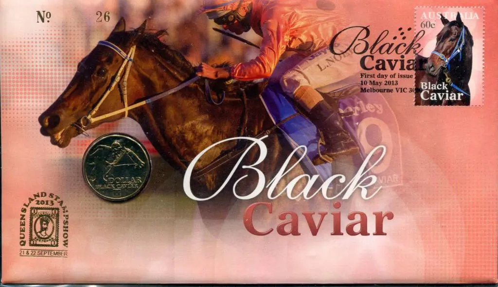 2013 (10th May) Black Caviar with matching 60c ... Image 1++