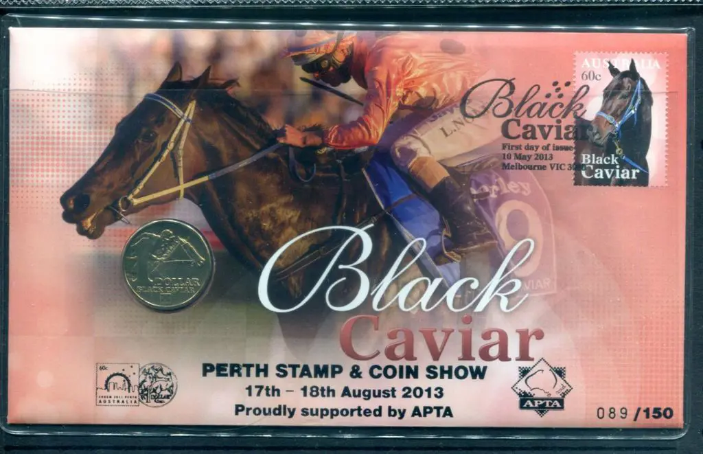 2013 (10th May) Black Caviar with matching 60c ... Image 1++