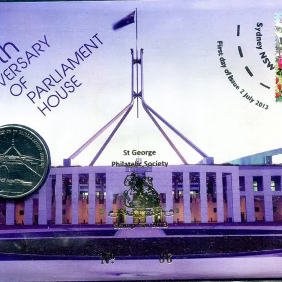 2013 (2nd July) Parl House 25th Anniv with 60c ...