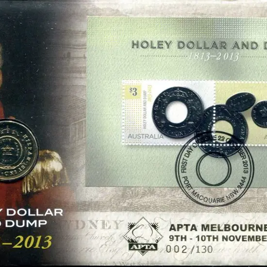 2013 (22nd Oct) Holey Dollar & Dump with matching ...