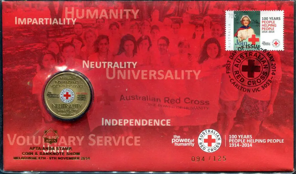 2014 (6th May) Red Cross Cent as above ovptd " ... Image 1++