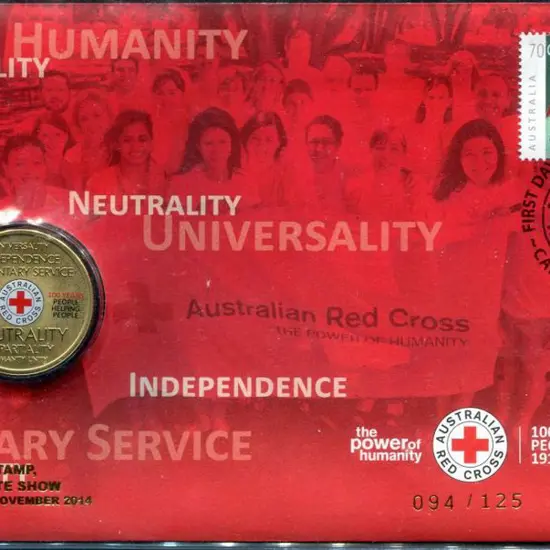2014 (6th May) Red Cross Cent as above ovptd " ...
