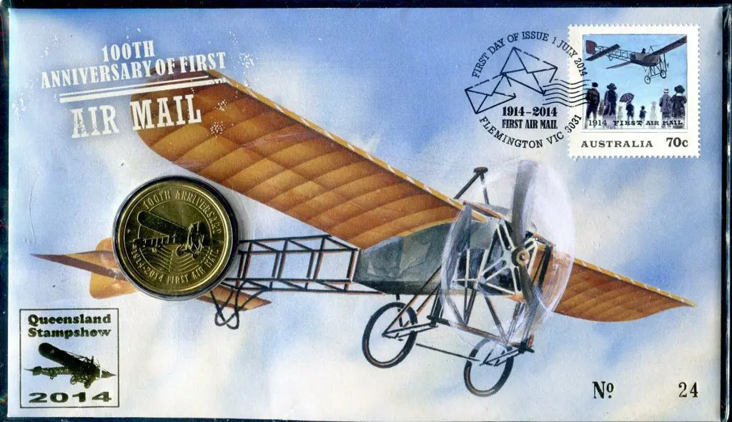2014 (1st July) 100th Anniv of First Air Mail as ... Image 1++