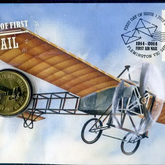 2014 (1st July) 100th Anniv of First Air Mail as ...